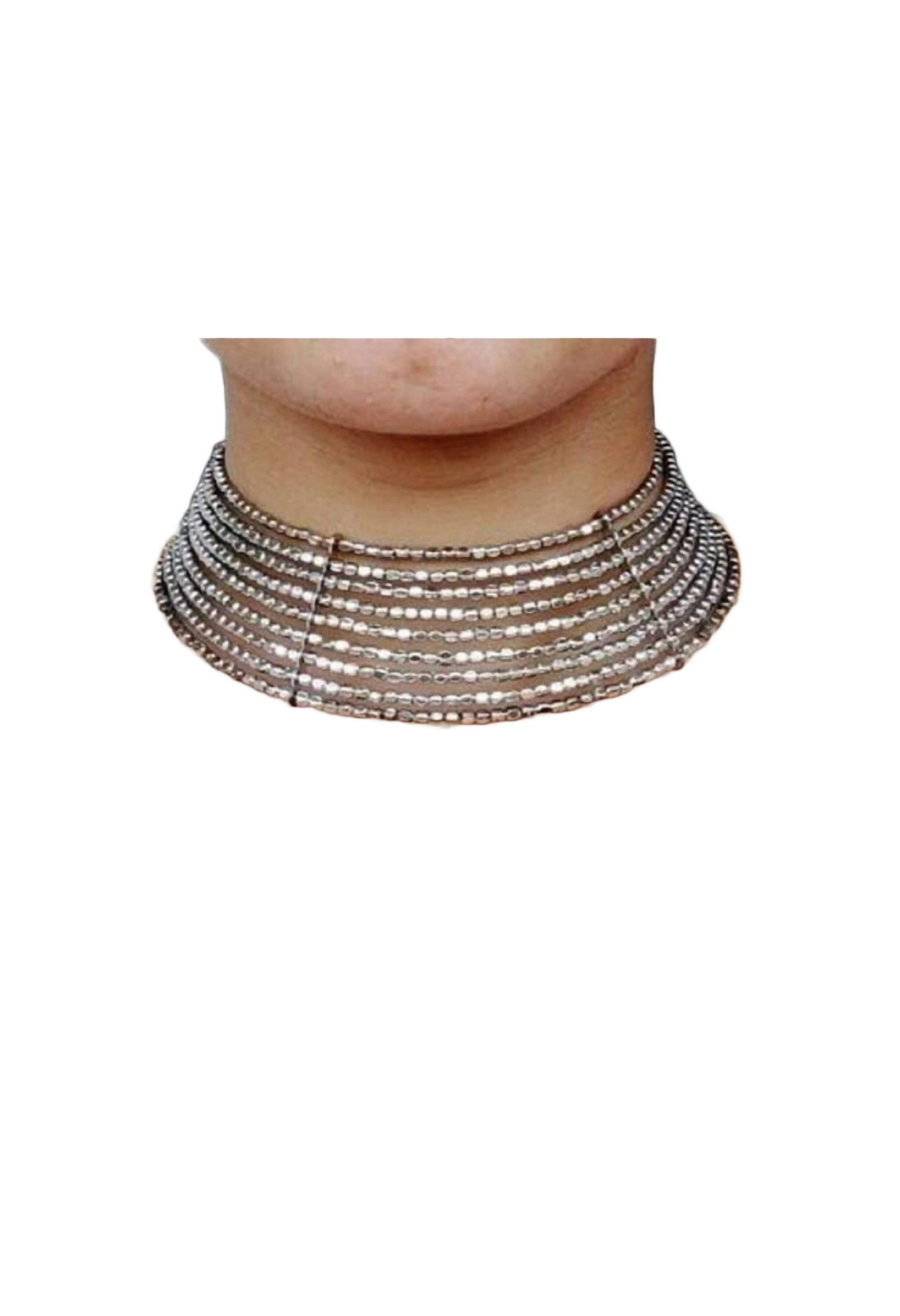 Mominos Fashion Joharkamal Oxidised Beaded work Hasli Design Choker For Women & Girls - Distacart