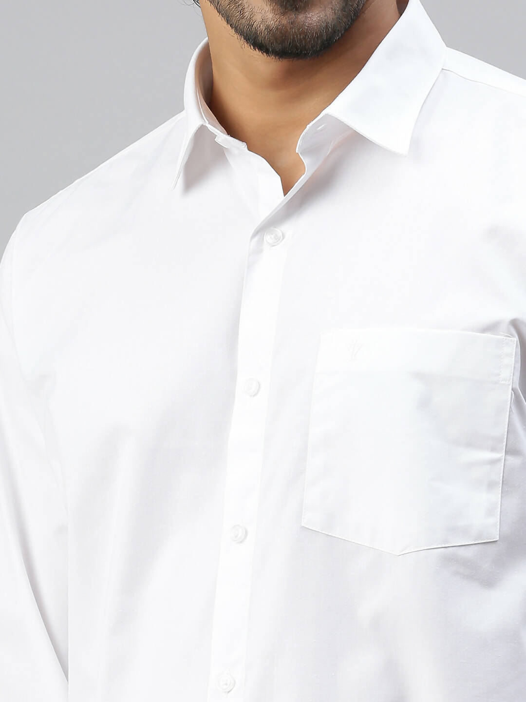 Ramraj Cotton Mens Full Sleeve White Shirt Plus Size - Soft Touch Cotton - Distacart