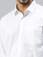 Thumbnail for Ramraj Cotton Mens Full Sleeve White Shirt Plus Size - Soft Touch Cotton - Distacart