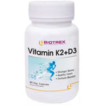 Thumbnail for Biotrex Vitamin K2+D3 Veg Capsules - Distacart