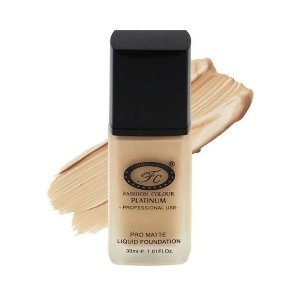 Fashion Colour Pro Matte Liquid Foundation-Light Beige (Fair To Medium) - Distacart