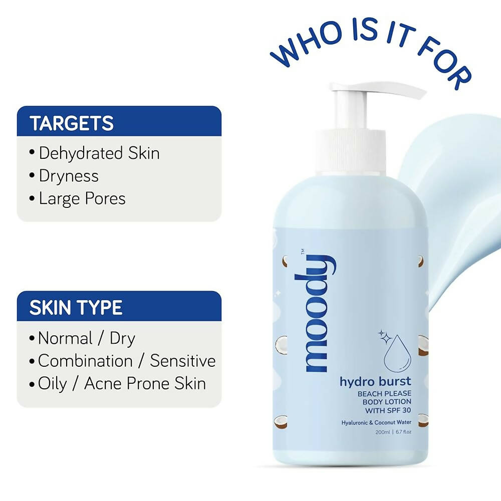 Moody 7D Hydro Burst Bleach Please Body Lotion with SPF 30 - Distacart