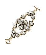 Thumbnail for Gold-Plated Alloy Pearl Studded Designer Bracelet - The Pari - Distacart