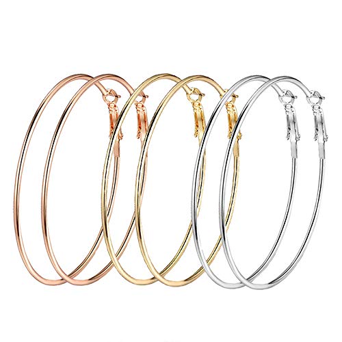 Rhodium-Plated Alloy Assorted Hoop Earrings Combo - The Pari - Distacart