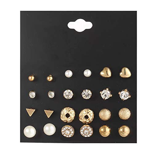 Rhodium-Plated Alloy Metallic Geometric Earrings Combo - The Pari - Distacart