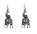 Thumbnail for Rhodium-Plated Alloy Silver Mirror Studded Moon Earrings - The Pari - Distacart