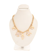Thumbnail for Gold-Plated Alloy White Yellow Flower Necklace - The Pari - Distacart