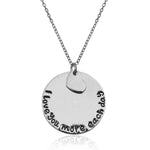 Thumbnail for Silver-Plated Alloy Stainless Steel Love Quote Pendant Necklace - The Pari - Distacart