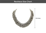 Thumbnail for Rhodium-Plated Alloy Silver Bead Cluster Choker Necklace - The Pari - Distacart