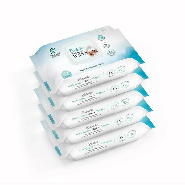 Cuddables 99% Water Baby Wipes - Natural Plant Made Cloth Wipes | 360 pcs Wet Baby Wipes (360 Wipes) - Distacart