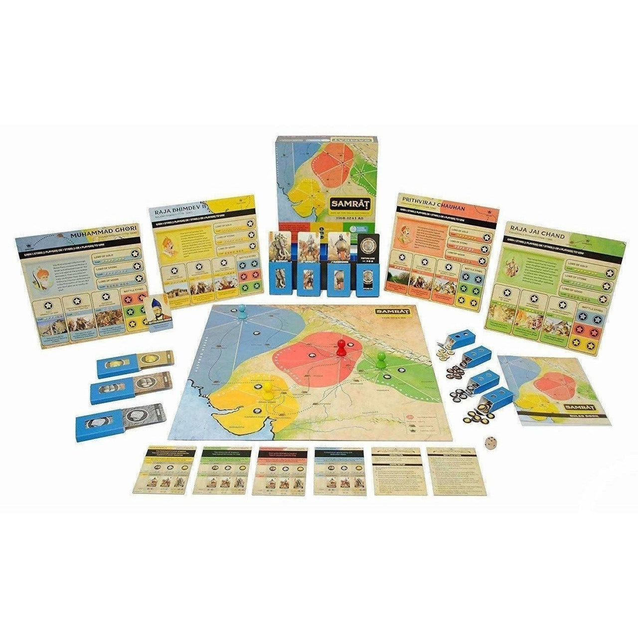 Samrat Strategy Board Game Based on Indian Kings History - Distacart