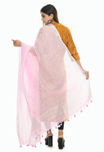 Thumbnail for Mominos Fashion Moeza Linen Baby Pink Dupatta