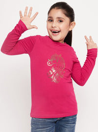 Thumbnail for Girls Graphic Printed Long Sleeves Relaxed Fit Cotton T-Shirt - Mini Marvels - Distacart