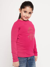 Thumbnail for Girls Graphic Printed Long Sleeves Relaxed Fit Cotton T-Shirt - Mini Marvels - Distacart