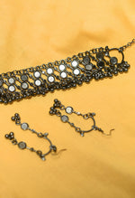 Thumbnail for Mominos Fashion Johar Kamal Black-Plated Brass Finish Choker For Women - Distacart