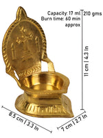 Thumbnail for Spillbox Gold-Toned Brass Cross Diya Pooja Essential - Distacart
