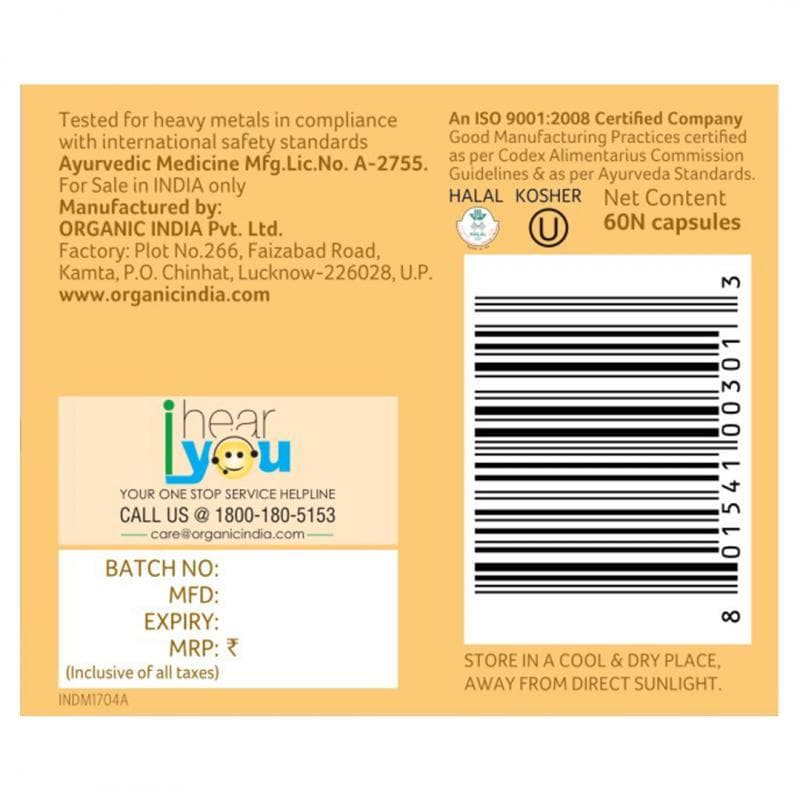 Organic India Turmeric Formula - Distacart