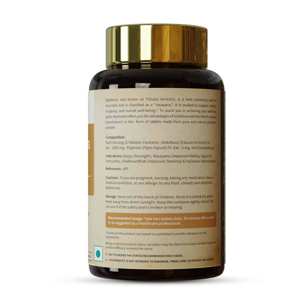 Neuherbs Gokshura 1000mg Tablets For Men - Distacart