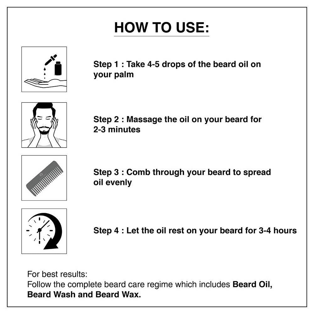 The Man Company Beard Softener Oil With Argan & Geranium - Distacart