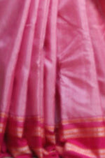 Thumbnail for Very Much Indian Handloom Cotton Viscose Ilkal Saree - Baby Pink - Distacart