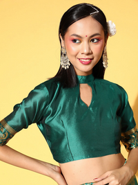 Thumbnail for Saree Mall Ethnic Motifs Silk Blend Banarasi Sarees - Distacart