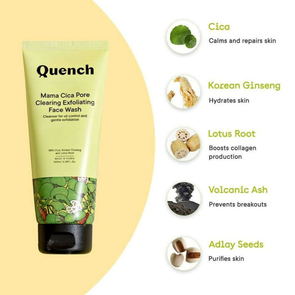 Quench Botanics Mama Cica Pore Clearing Exfoliating Face Wash - Distacart