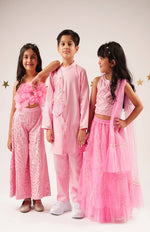 Thumbnail for Lil Drama Bollywood Tadka Pink Jumpsuit For Girls - Distacart