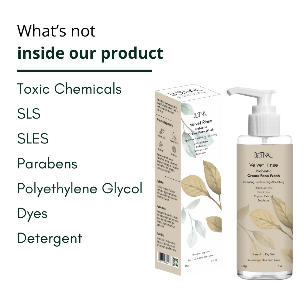 Botnal Velvet Rinse Probiotic Creme Face Wash with Colloidal Oats for Hydration - Distacart