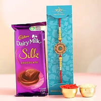 Thumbnail for Kundan Ethnic Rakhi and Cadbury Silk Chocolate