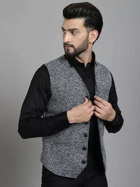Thumbnail for Even Apparels Solid Waistcoat - Blue - Distacart