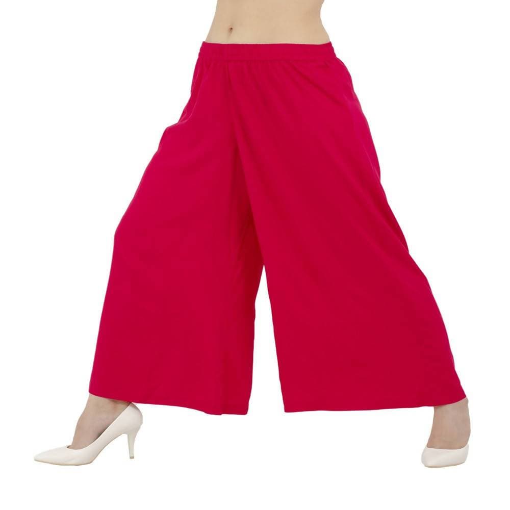 Lagi Women's Pink Solid Palazzo (PLZ03G)