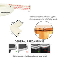Thumbnail for Safe-O-Kid Unique High Density L-Shaped 2 Mtr Long 4 Large Edge Guard With 16 Corner Cushions - Distacart