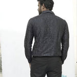 Thumbnail for Diva Globe Black Lapel Collar Shirt - Distacart