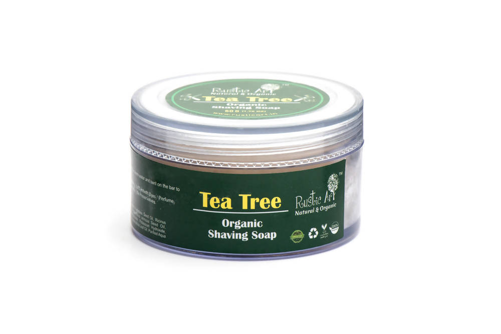Rustic Art Tea Tree Organic Shaving Soap - Distacart