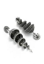 Thumbnail for Mominos Fashion Johar Kamal Peacock Design Silver Colour Earrings - Distacart
