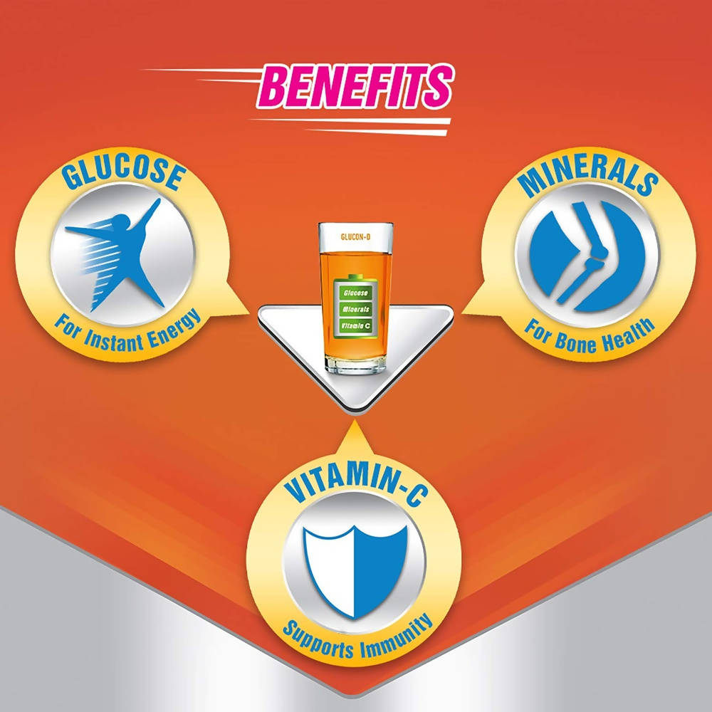 Glucon-D Instant Energy Health Drink - Tangy Orange - Distacart