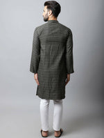 Thumbnail for Even Apparels Brown Color Pure Cotton Men's Kurta With Band Collar (CHK1185) - Distacart