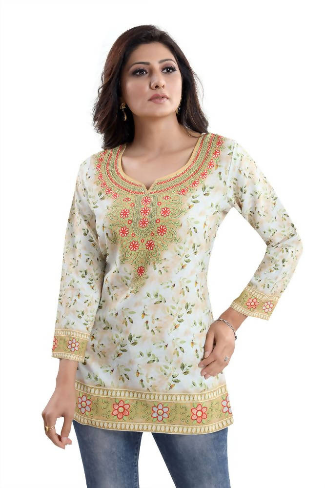Snehal Creations Adorable Amaze Printed Short Kurti Tunic Top