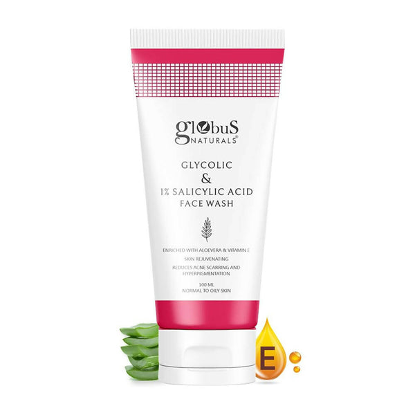 Globus Naturals Pimple Clear Glycolic & Salicylic Acid Face Wash - Distacart