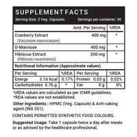 Thumbnail for Inlife Cranberry D-Mannose Hibiscus Capsules