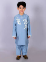 Thumbnail for Lil Drama Ethnic Boys Blue Kurta with Pant set - Distacart