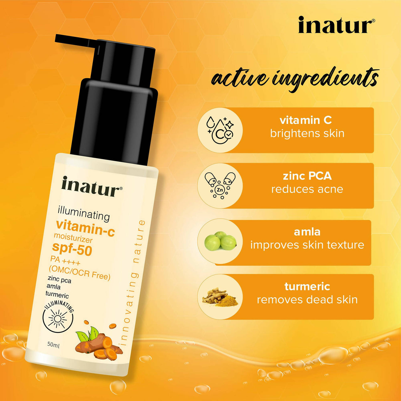 Inatur Vitamin C Sunscreen SPF-50 - Distacart