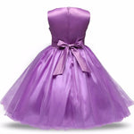 Thumbnail for Asmaani Baby Girl's Lavender Color Satin A-Line Maxi Full Length Dress (AS-DRESS_22047) - Distacart