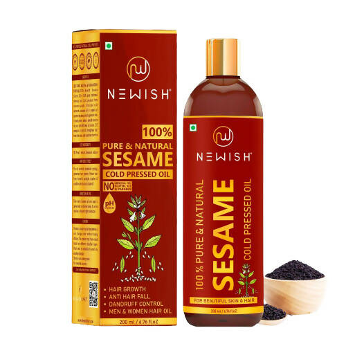 Newish Cold Pressed Sesame Oil For Hair & Skin - Distacart
