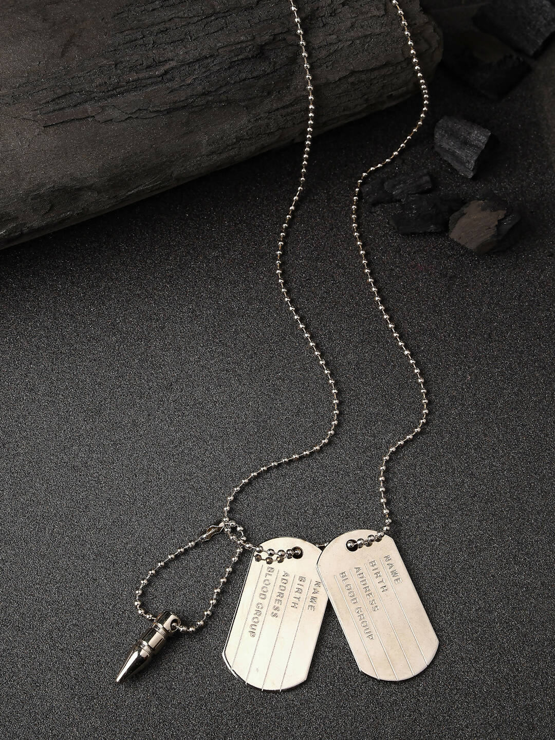 NVR Men Silver Plated Milletry Style Pendent With Chain - Distacart