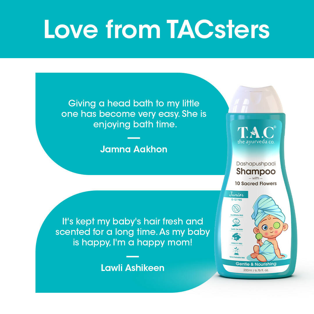 TAC - The Ayurveda Co. Dashapushpadi Ayurvedic Baby Shampoo For Hair Wash, Hair Growth - Distacart