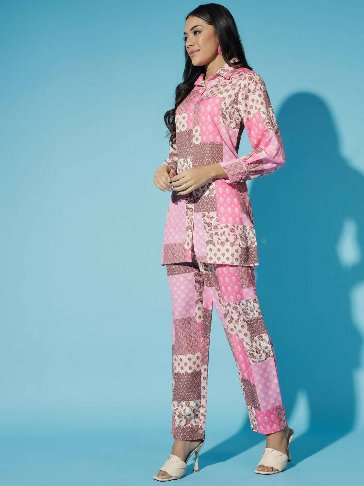 Myshka Women Multi - Printed Bling & Sparkly Co-Ords - Distacart