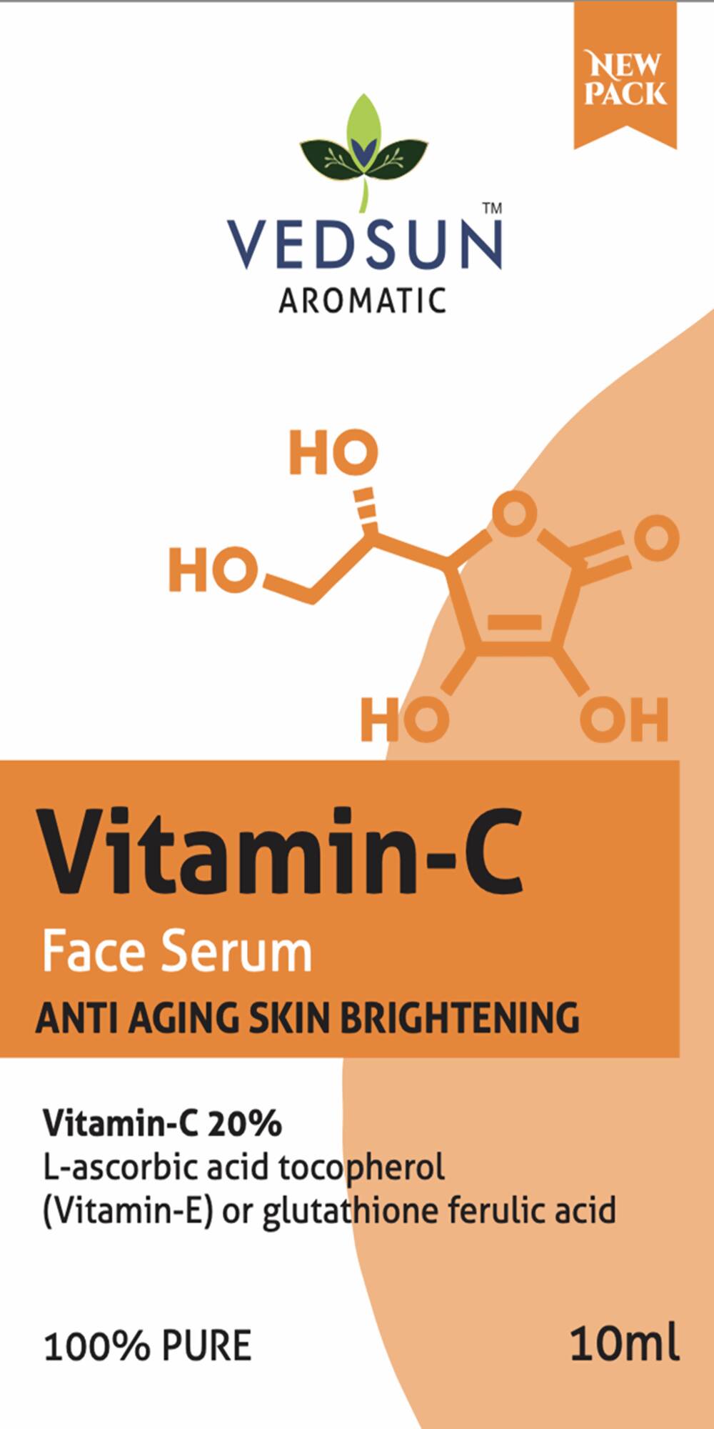 Vedsun Naturals Vitamin C Face Serum Anti Ageing Daily Glow for Men & Women - Distacart