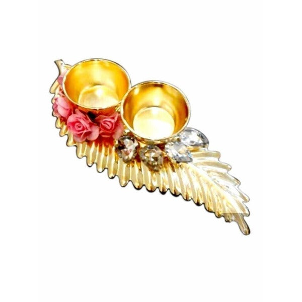 Leaf Shaped Haldi Kumkum Holder - Distacart