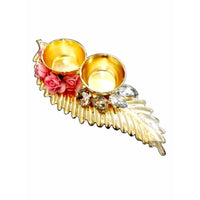 Thumbnail for Leaf Shaped Haldi Kumkum Holder - Distacart